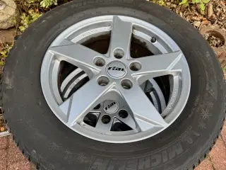 4 komplette Michelin vinterdæk m/RIAL alufælge (næ