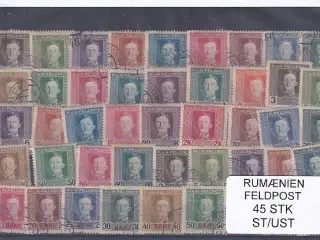 Rumænien Feldpost Samling 45 Stk. Stemplet/Ustemplet