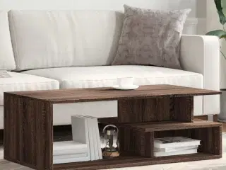 Sofabord 102x55x35 cm konstrueret træ brun egetræsfarve