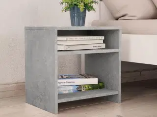 Sengebord 40x30x40 cm konstrueret træ Betongrå