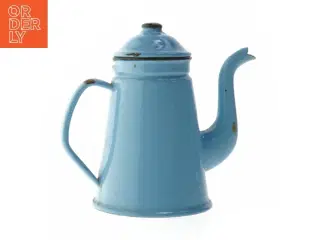 Blå vintage kaffekande (str. 18 cm)
