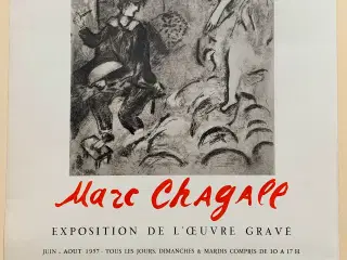 Chagall, litografisk plakat