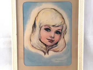 Vintage portræt i ramme.