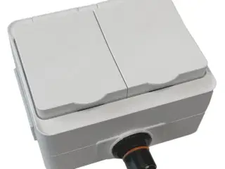 DEFA Plugin udtag 230V Dobbelt hvid