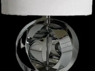 Chrome lampe med skærm 