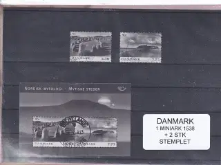 Danmark - Miniark 1538 + enkeltmærke - Stemplet