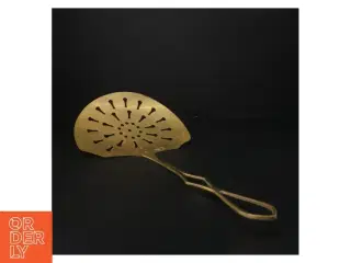 Messing stegeplade med langt håndtag (str. Længde. 47 cm. brede. 21 cm)