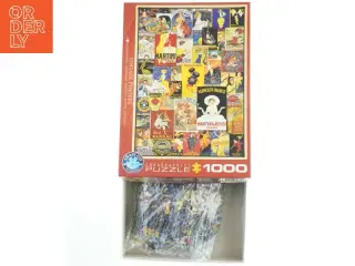 puslespil, 1000, med vintage reklame plakater (str. 48x68 cm)