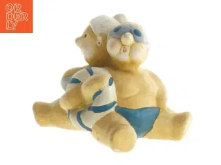 Keramik figur af badende mennesker (str. 10 x 6 x 7 cm)