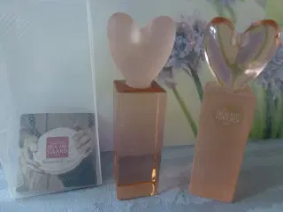 Hjertestager fra Holmegård i glas - Rosa