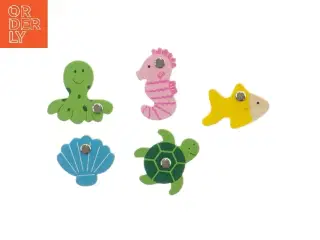 Dekorative knager i havmotiver (str. 5 stk 5,5 cm)