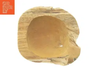 Naturlig træskulptur dekorationsskål (str. 35 cm)