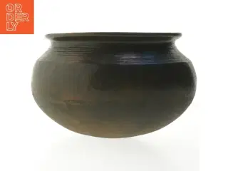 Rund sort krukke (str. Ø 20,5 cm)