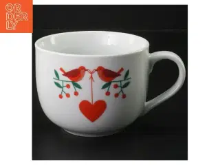 Kop med fuglemotiv fra Flying Tiger (str. Ø 11,5 cm)