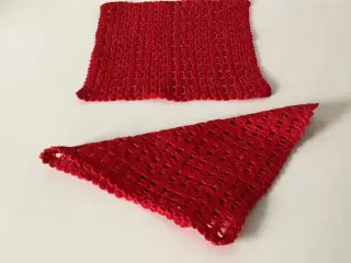 Hæklede røde servietter