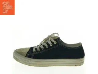 Denim-blå sneakers med gulddetaljer fra Reeca (str. 37)