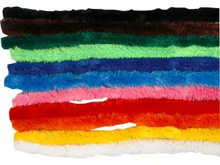 Chenille, L: 30 cm, tykkelse 15 mm, ass. farver, 200ass./ 1 pk.