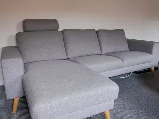 Yderst velholdt chaiselong sofa