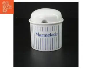 Porcelæns marmeladekrukke fra Colditz (str. 10 cm)