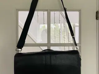 HP computertaske i sort læder