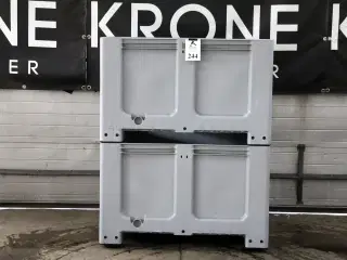 2 Stk Pallekasse/kar med afløbshul