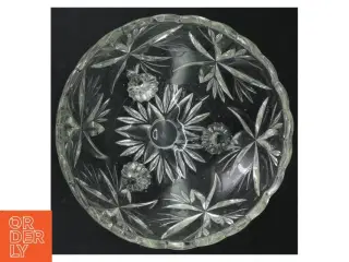 Glas skål med mønster (str. Ø 17 cm)