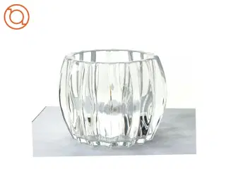 Lysestage i glas til fyrfadslys (str. 8 går i 9 cm)