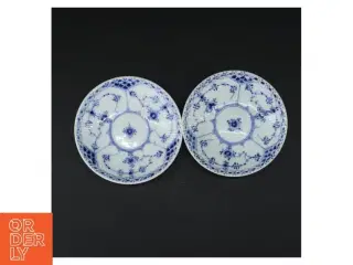 Porcelænsunderkopper med musselmalet fra Royal Copenhagen (str. Ø. 14,5 cm)