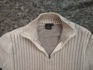 Sweater strik-trøje, str. XL, hvid