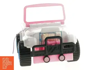 Barbie bil i hvid og pink (str. 34 cm)