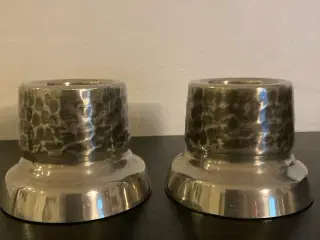 2 Tin lysestager