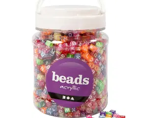 Bogstavperler i Assorterede Farver - 450 g