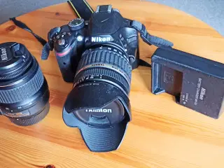 nikon d3200 med 2 objektiver