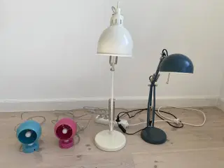 Frandsen Ball væglamper. Skrivebordslamper