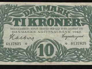 10 Kr Seddel 1948 O