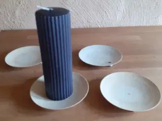 4 skåle til bloklys