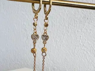 Nye øreringe 18 karat guldbelagt