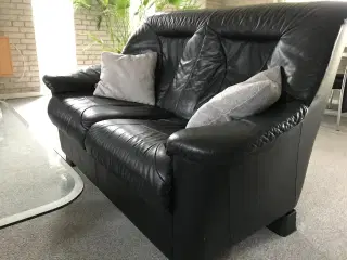Læder sofa 2+3 pers