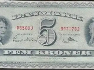 Danmark 5 kroner 1958 Erstatningsseddel