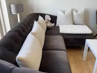 Sofagruppe/ chaiselong/ stol / 3 personers / læne