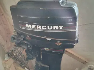 20 hk Mercury 2t gearskift i håndtag.