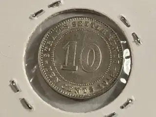 10 cent 1918 Straits Settlements