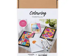 DIY Kit Farvelægning, Paint by numbers, markers, 1 pk.