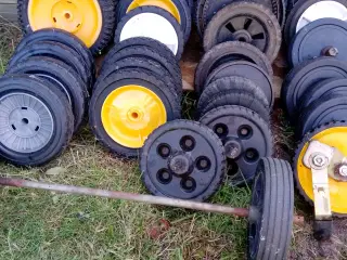 Plæneklipper hjul, 17 stk. helt nye, 20 stk brugte