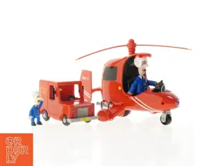 Postmand Per legetøjshelikopter og bil med figurer (str. 26 x 16 x 18 cm og 12 x 7 x 8 cm)