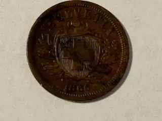 2 Rappen Switzerland 1866