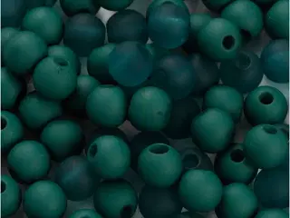 Plastperler, diam. 6 mm, hulstr. 2 mm, flaskegrøn, 40g/ 1 pk.
