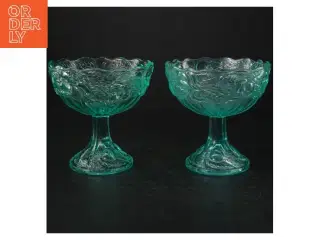 Turkise opsatser i krystalglas (str. H. 13 cm. ø. 13 cm)