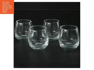 Sæt af 4 flotte runde glas (8 glas i 2 annoncer) (str. 4 stk Ø 4,5 cm længde 5,5 cm)