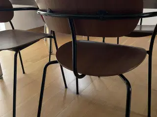 6 stk. PavilionAV2 stole med armlæn fra &Tradition